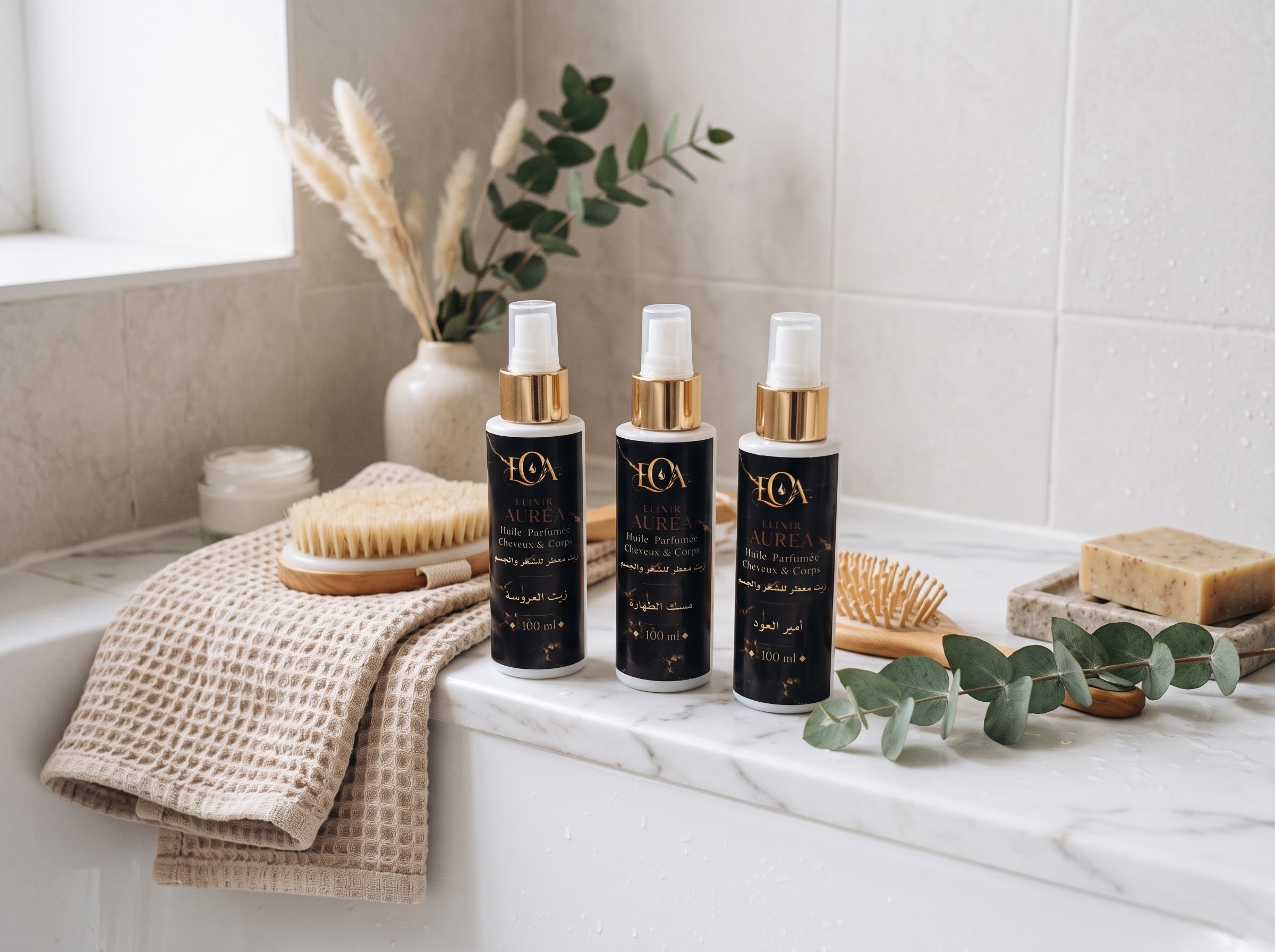 Huile naturelle sèche parfumée 