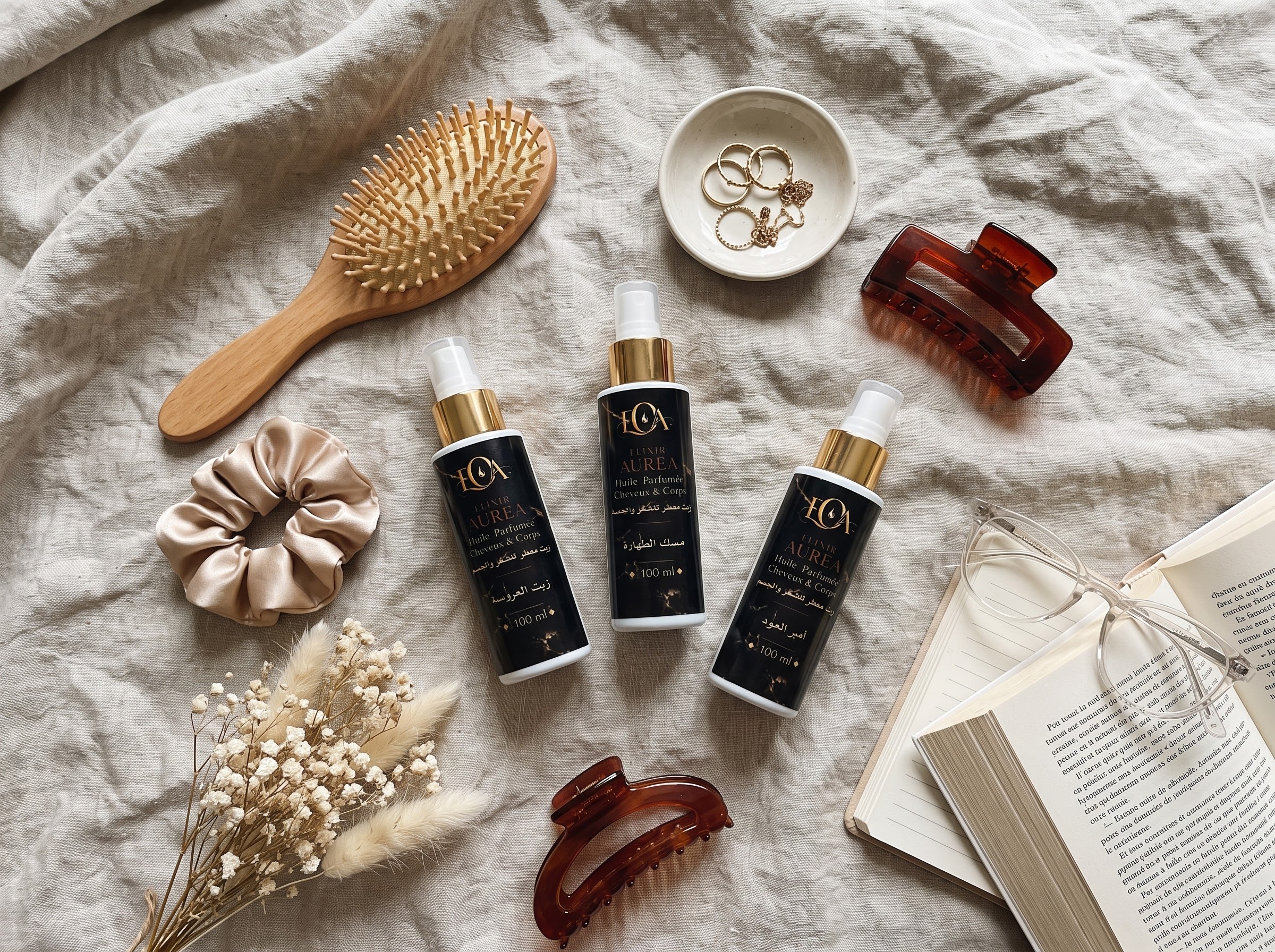 Huile naturelle sèche parfumée 